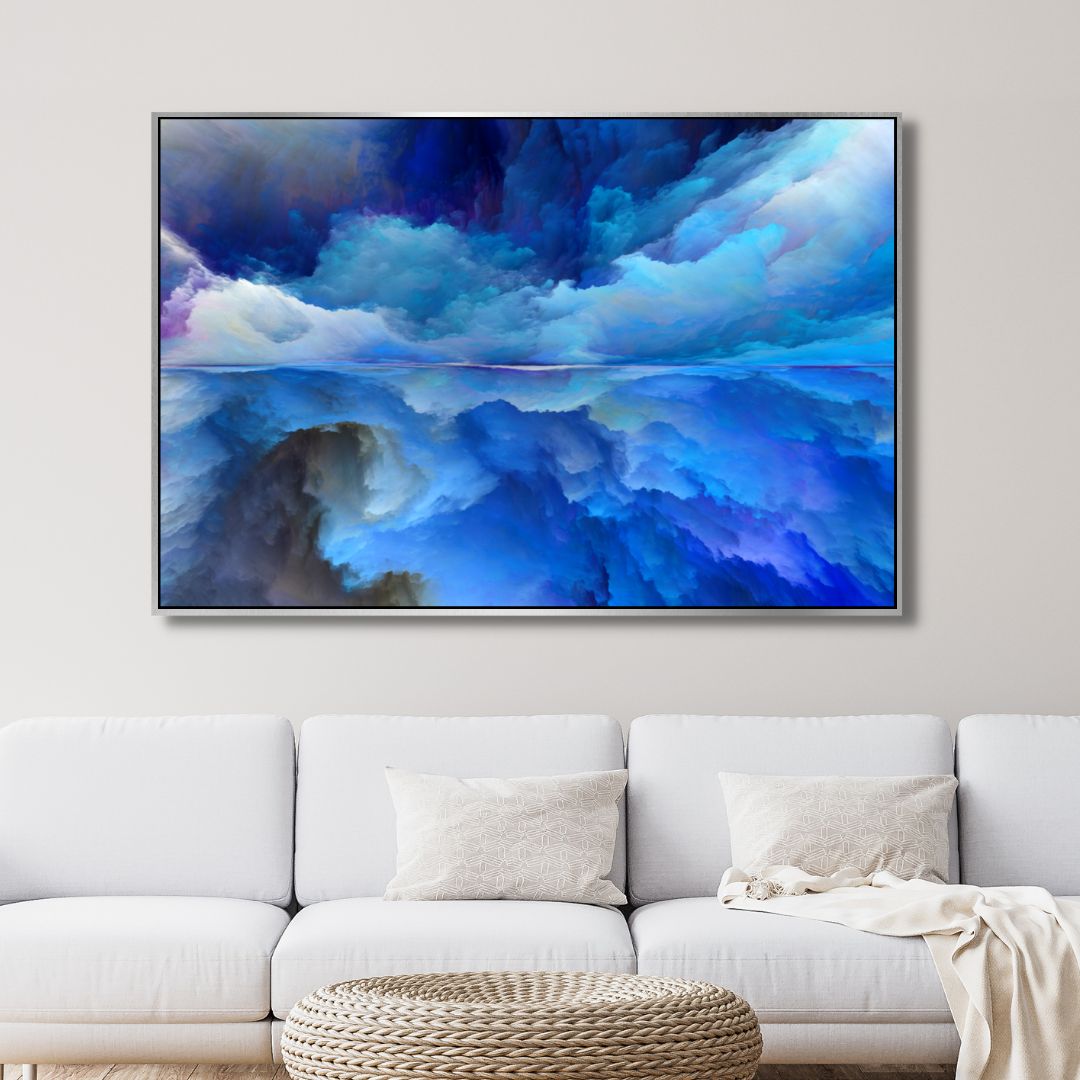 Blue Clouds Abstract Art