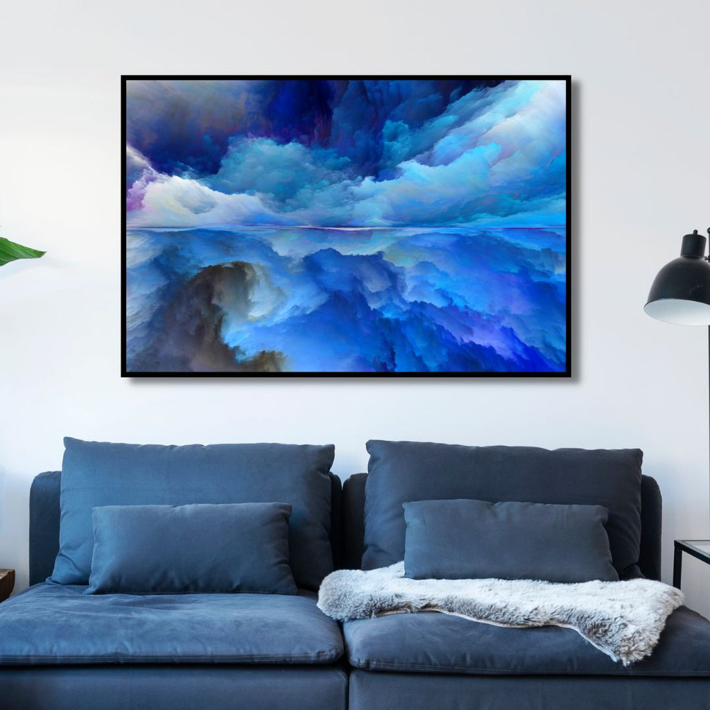 Blue Clouds Abstract Art