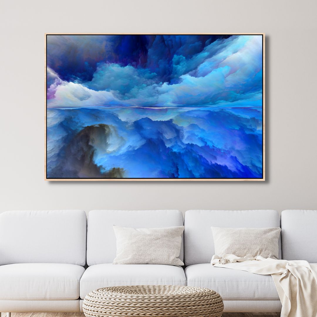 Blue Clouds Abstract Art