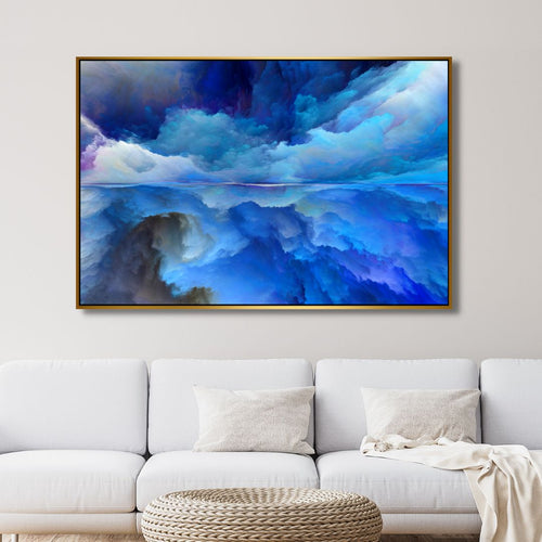 Blue Clouds Abstract Art