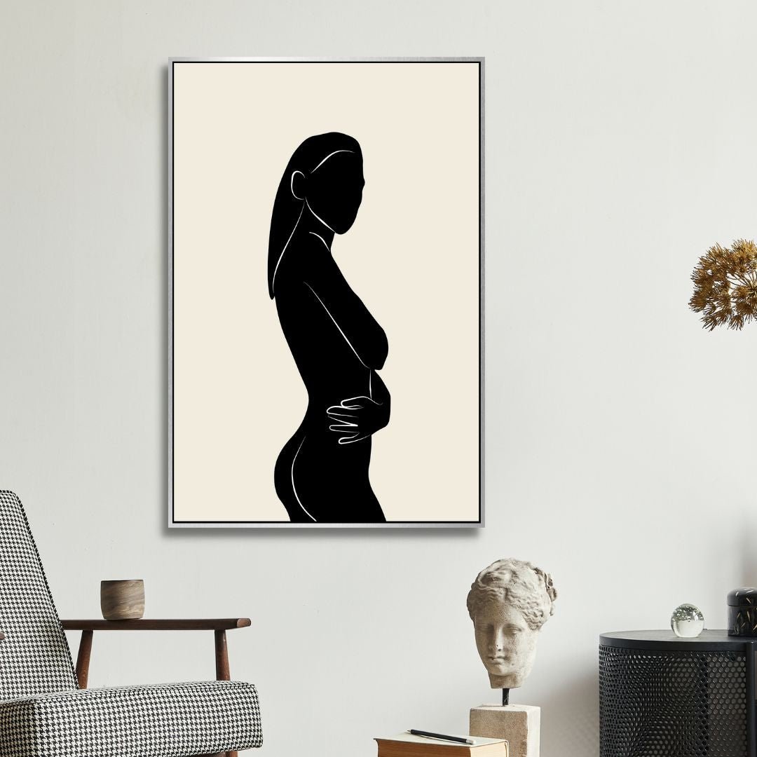 Boho Style Woman, Plant, Eye Abstract Art