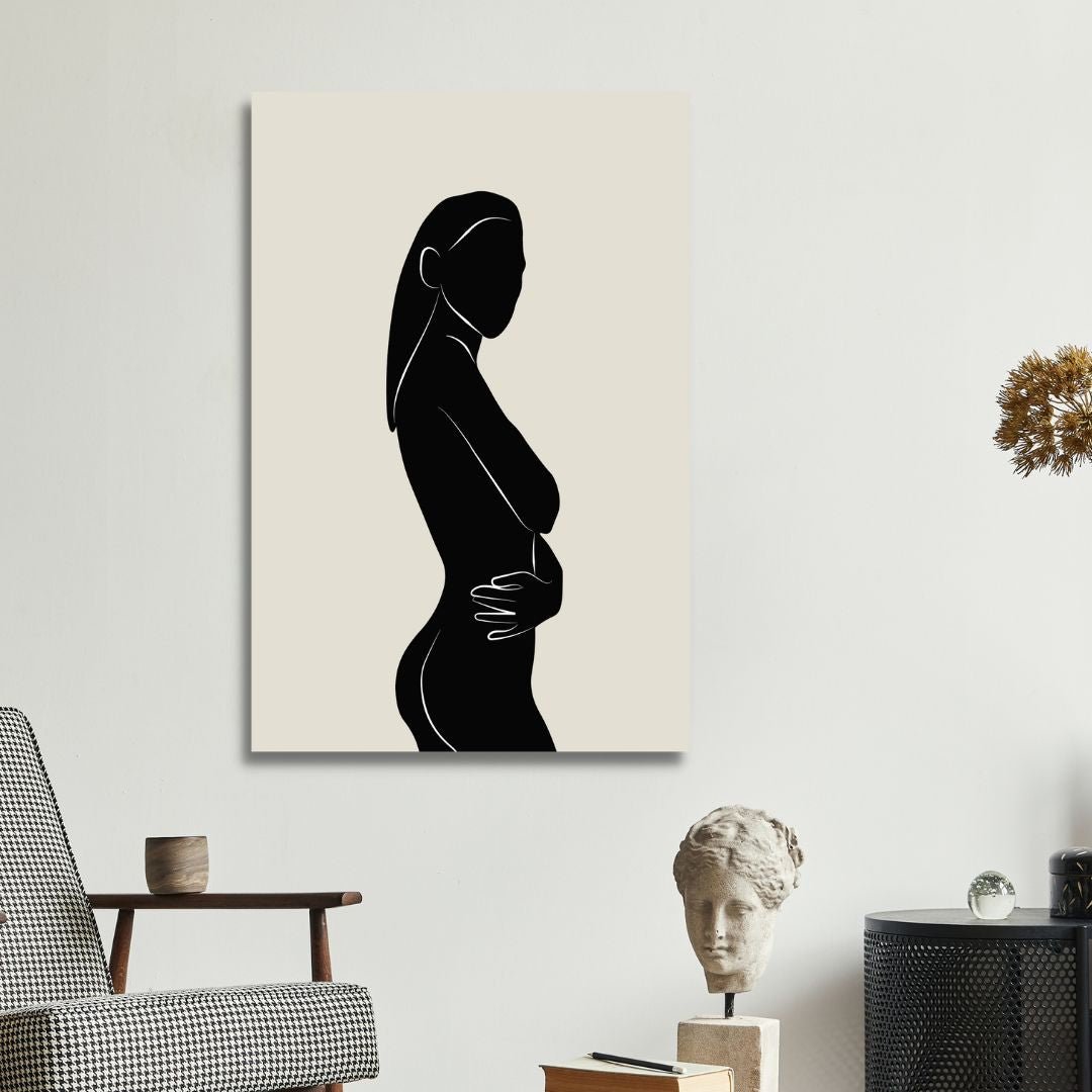 Boho Style Woman, Plant, Eye Abstract Art