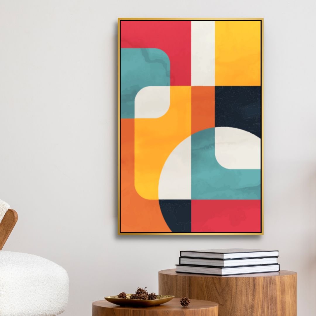 Colorful Geometric Shapes Abstract Art - Designity Art