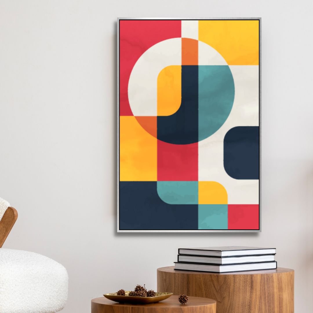Colorful Geometric Shapes Abstract Art - Designity Art
