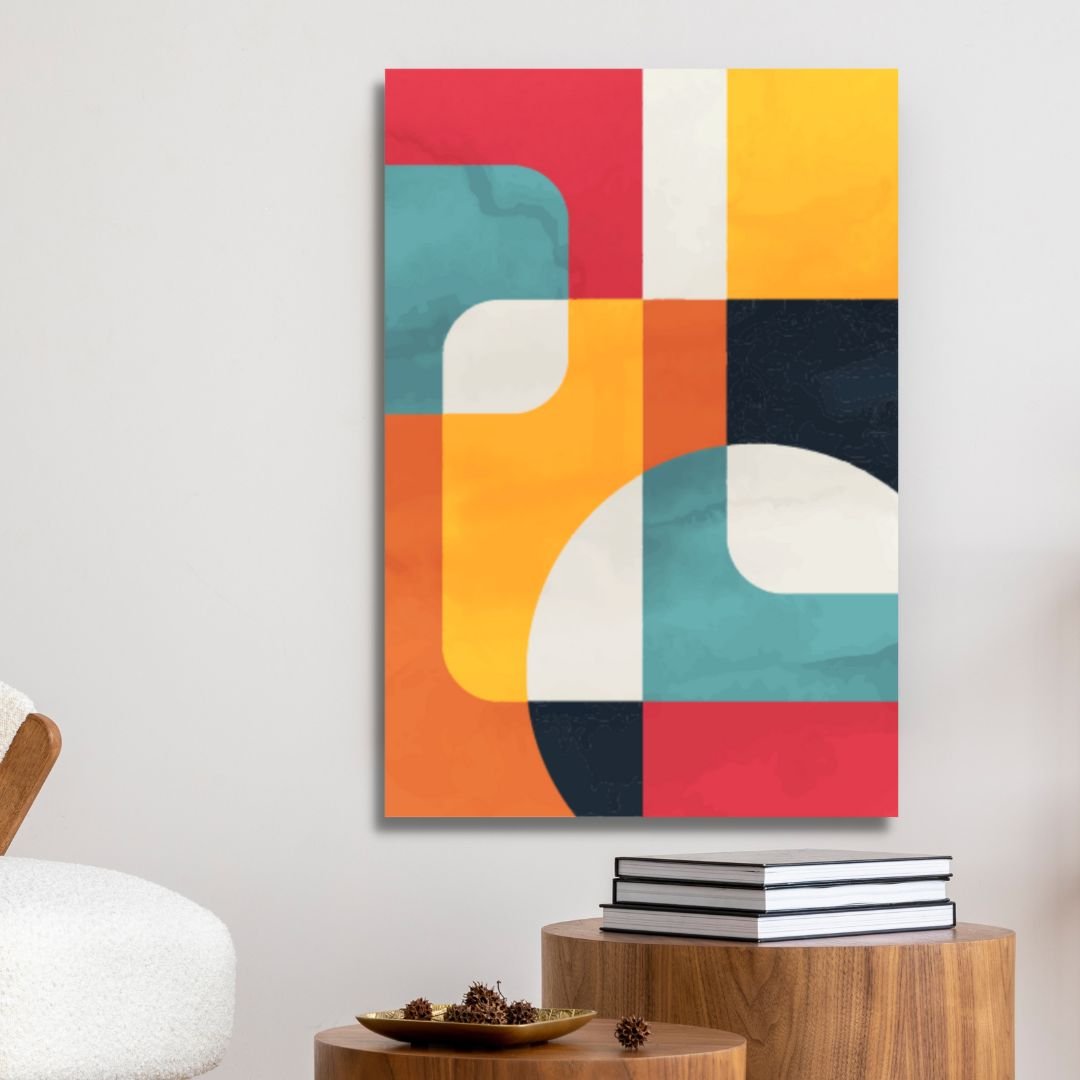Colorful Geometric Shapes Abstract Art - Designity Art