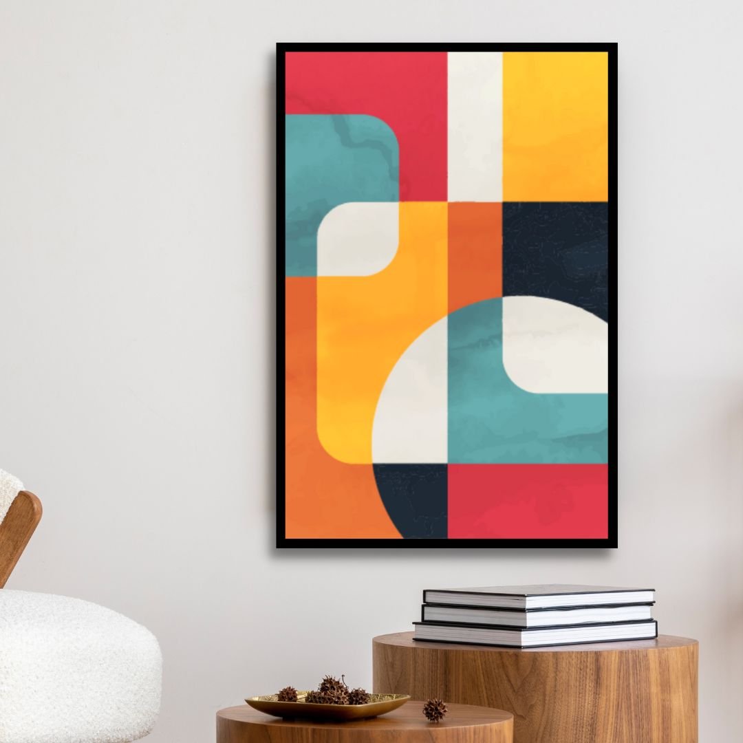 Colorful Geometric Shapes Abstract Art - Designity Art
