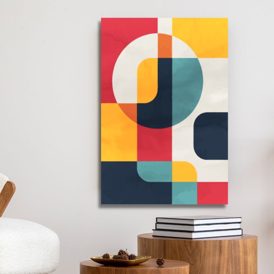 Colorful Geometric Shapes Abstract Art - Designity Art