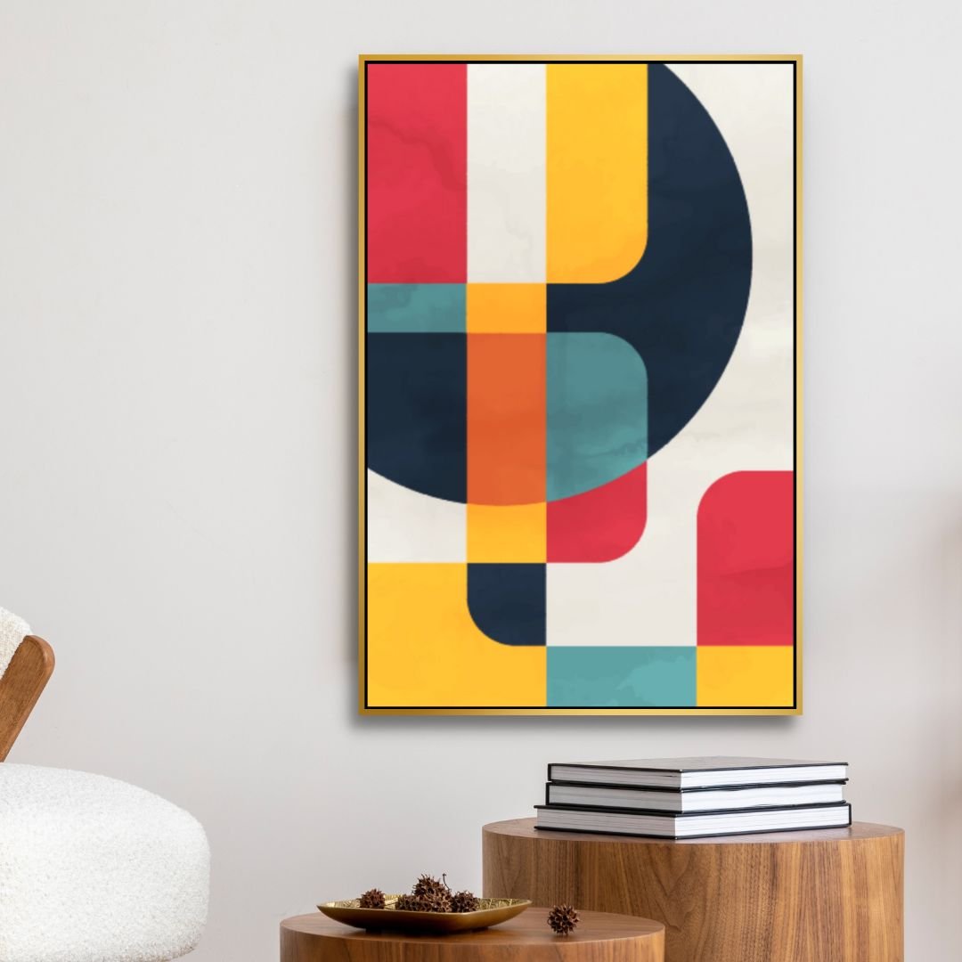 Colorful Geometric Shapes Abstract Art - Designity Art