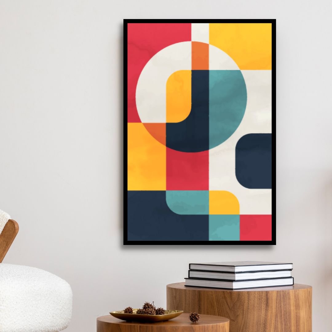 Colorful Geometric Shapes Abstract Art - Designity Art