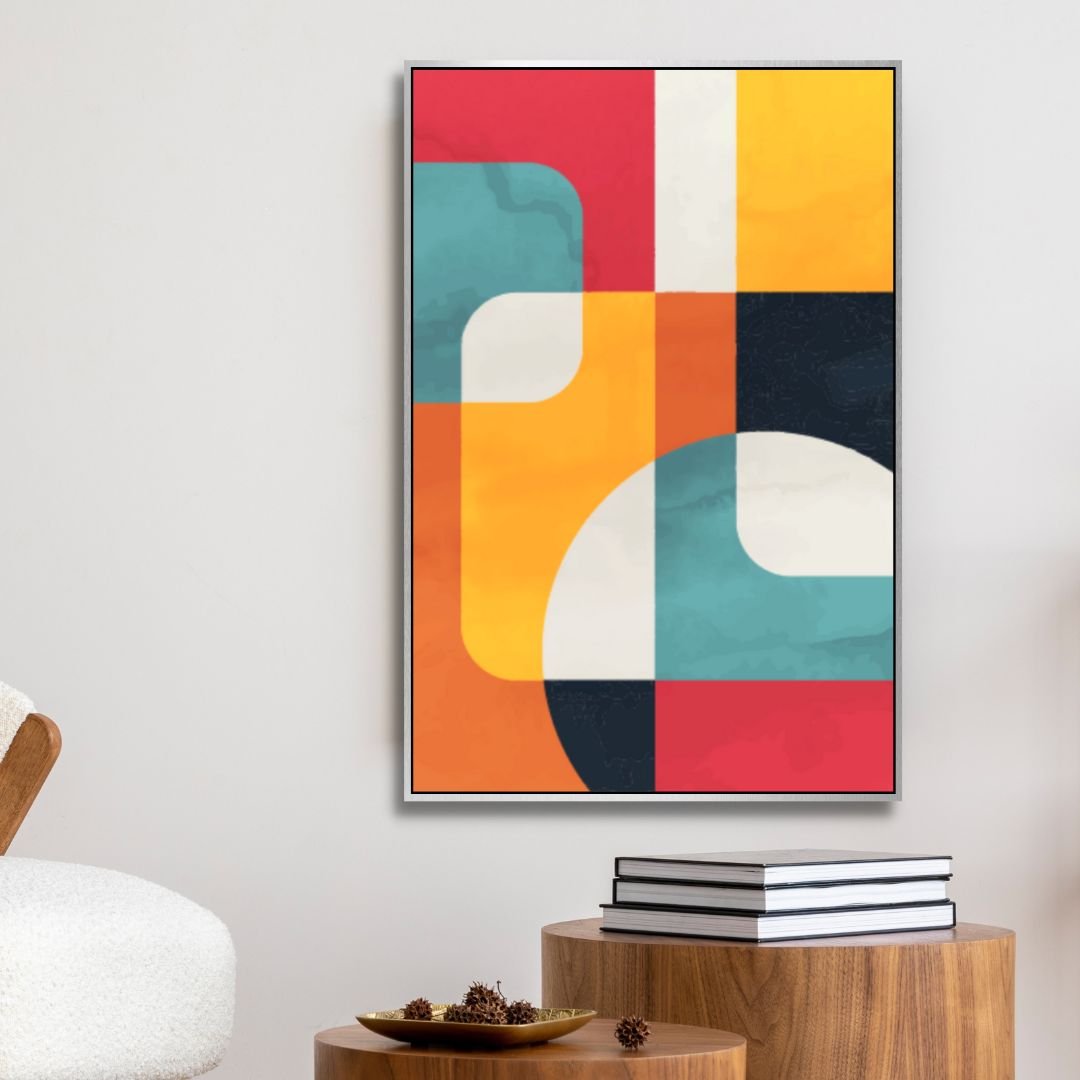 Colorful Geometric Shapes Abstract Art - Designity Art