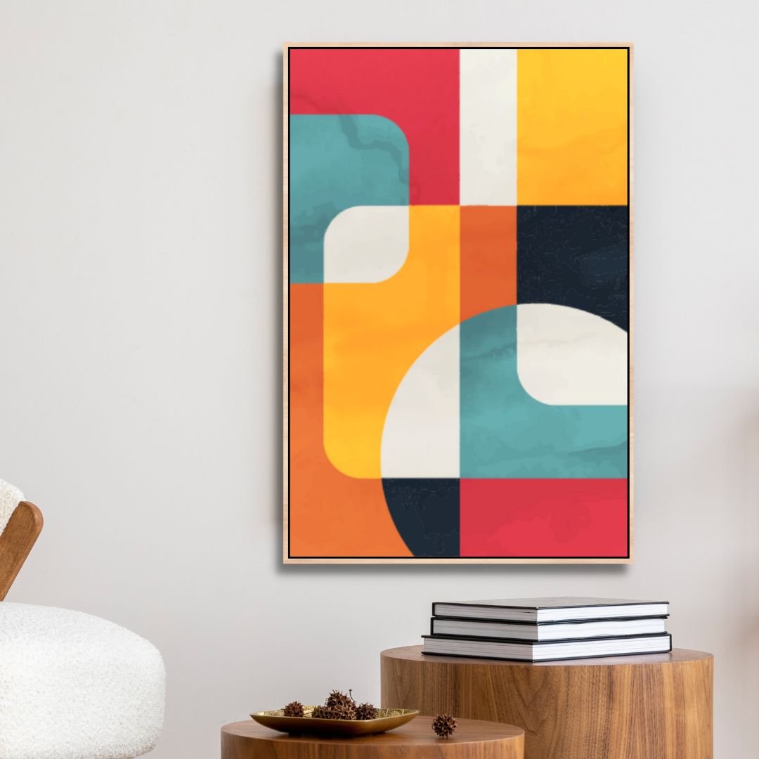 Colorful Geometric Shapes Abstract Art - Designity Art