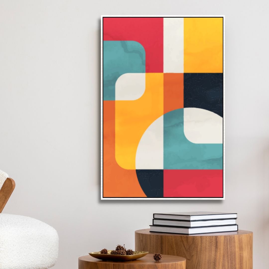 Colorful Geometric Shapes Abstract Art - Designity Art