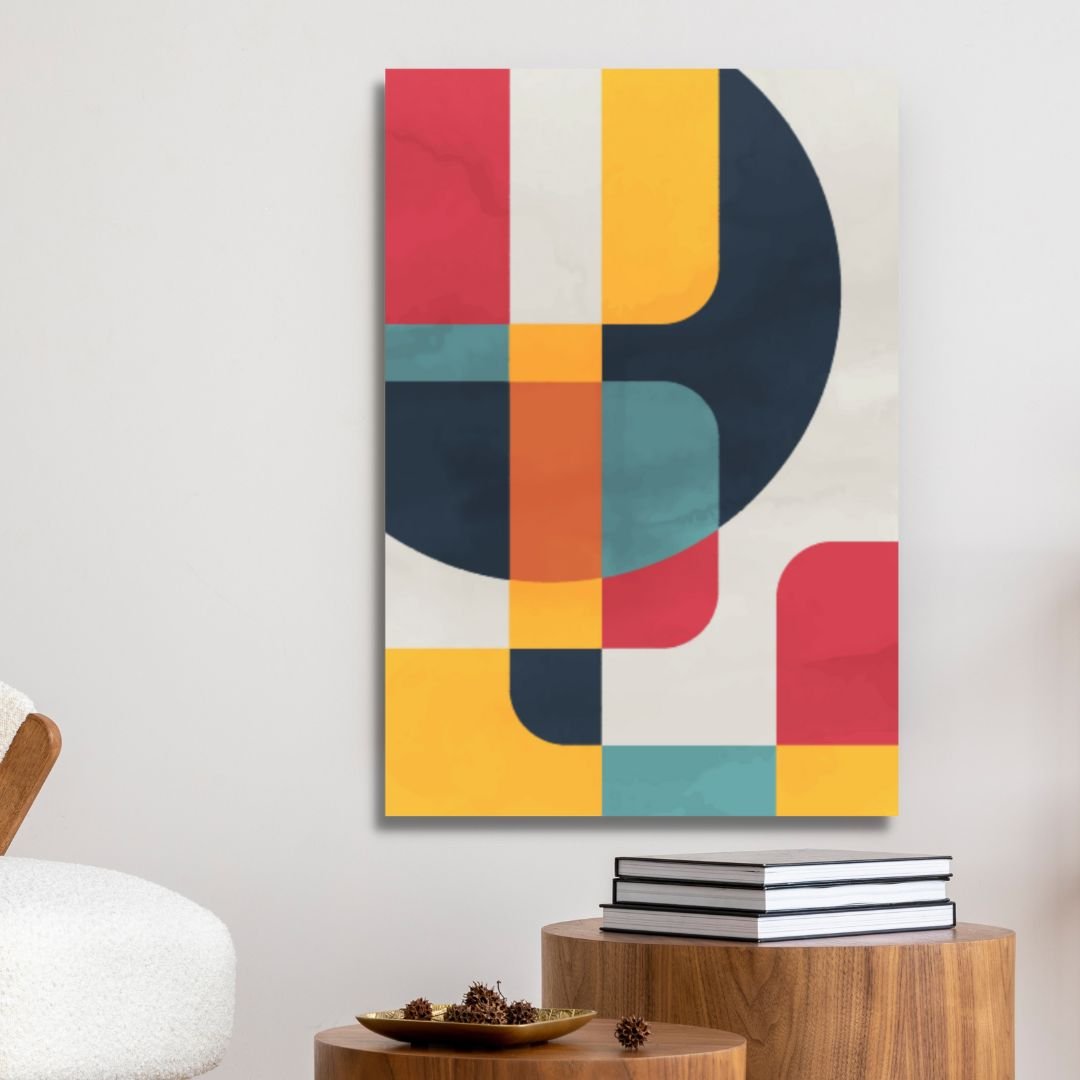 Colorful Geometric Shapes Abstract Art - Designity Art