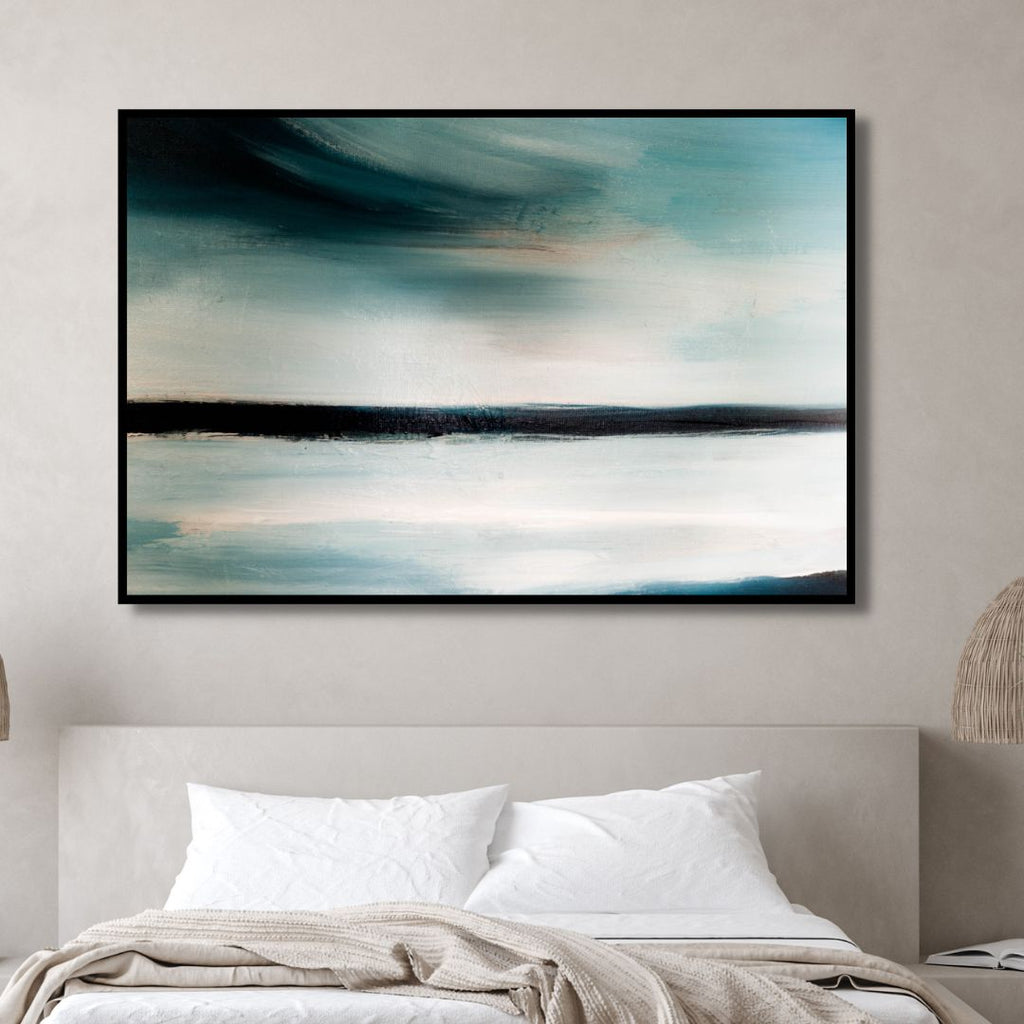 Contemporary Beige and Green Abstract Art - Designity Art