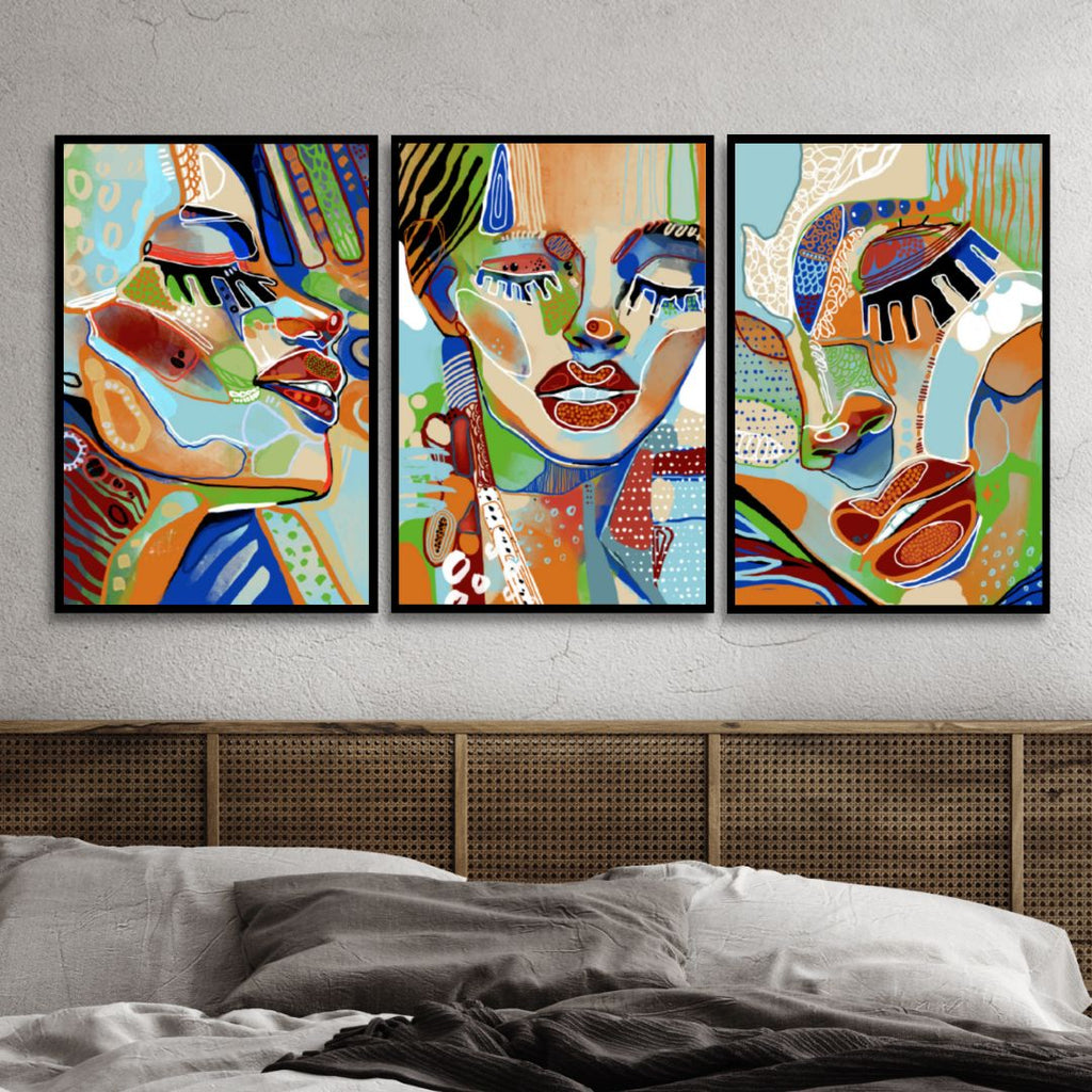 Contemporary Woman Face Portrait Art - Designity Art