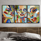 Contemporary Woman Face Portrait Art - Designity Art