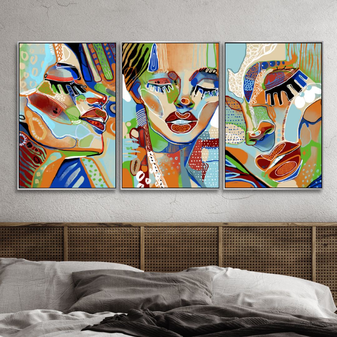 Contemporary Woman Face Portrait Art - Designity Art