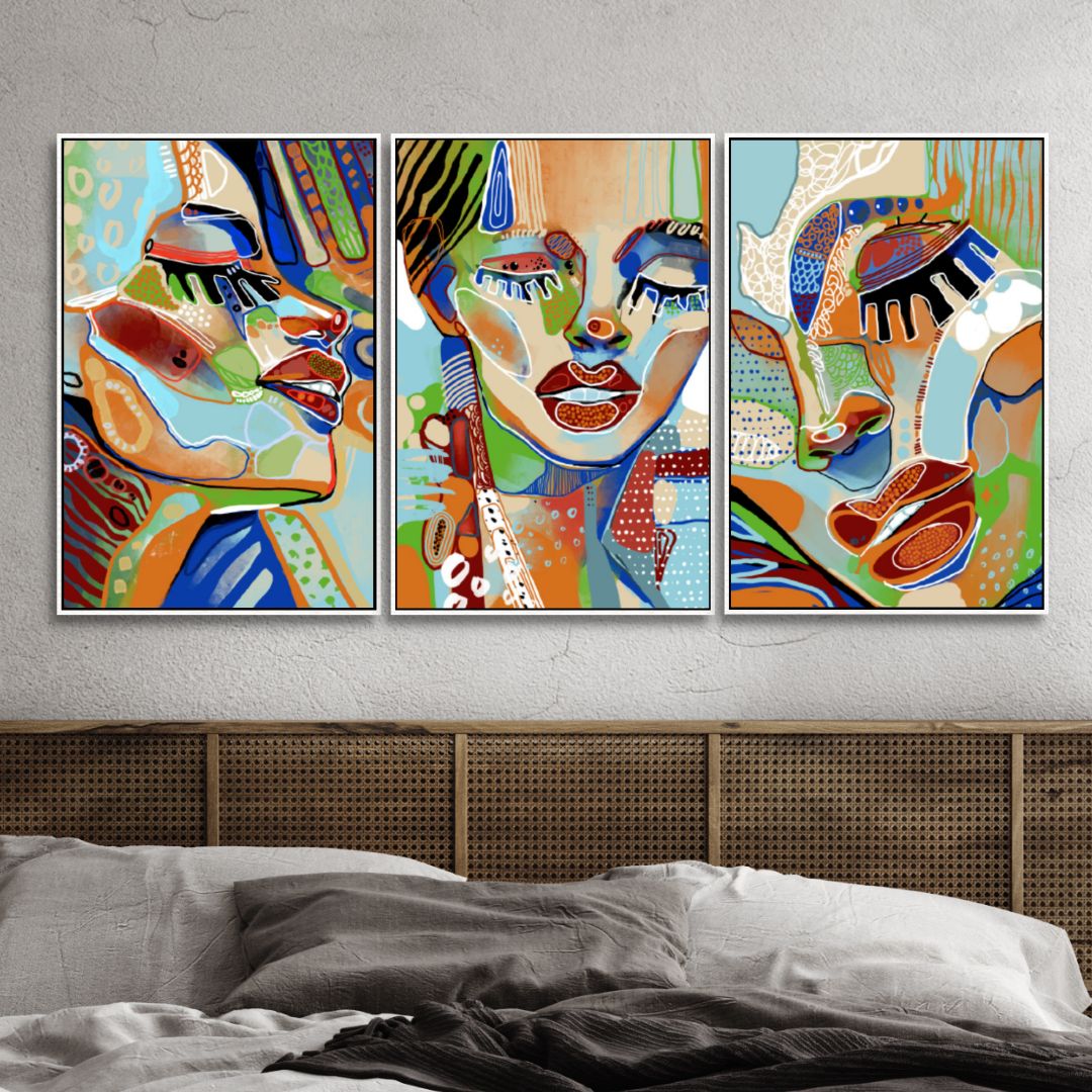 Contemporary Woman Face Portrait Art - Designity Art
