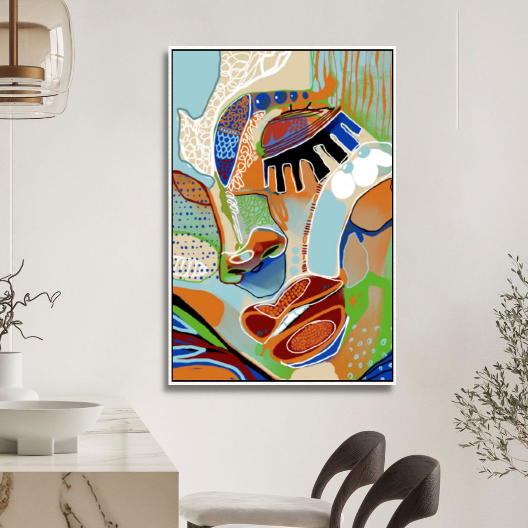 Contemporary Woman Face Portrait Art - Designity Art