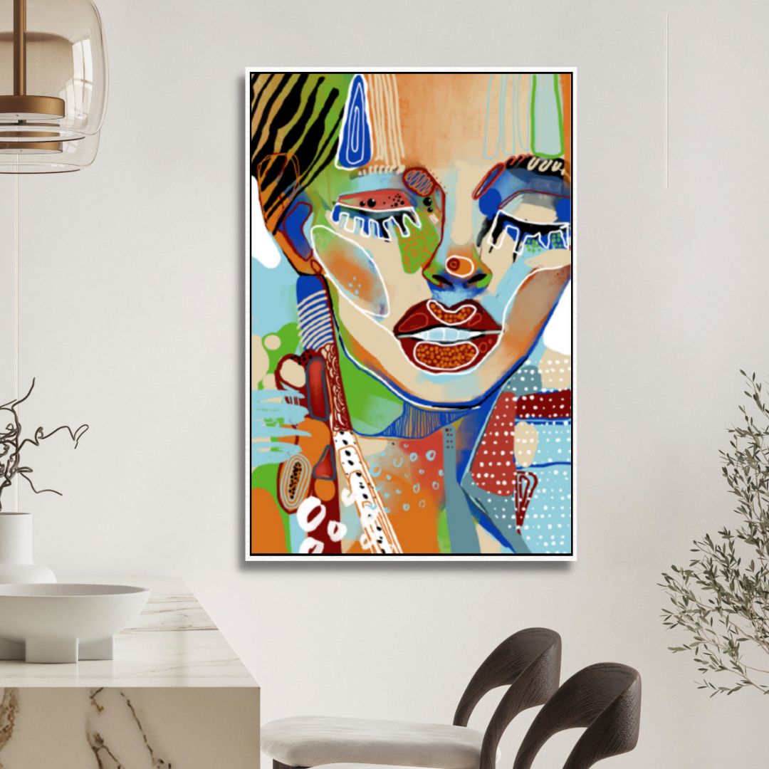 Contemporary Woman Face Portrait Art - Designity Art