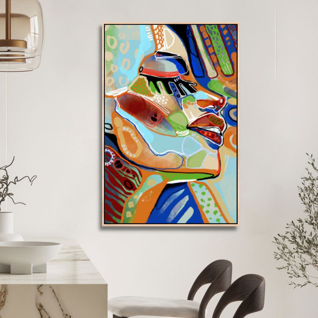 Contemporary Woman Face Portrait Art - Designity Art