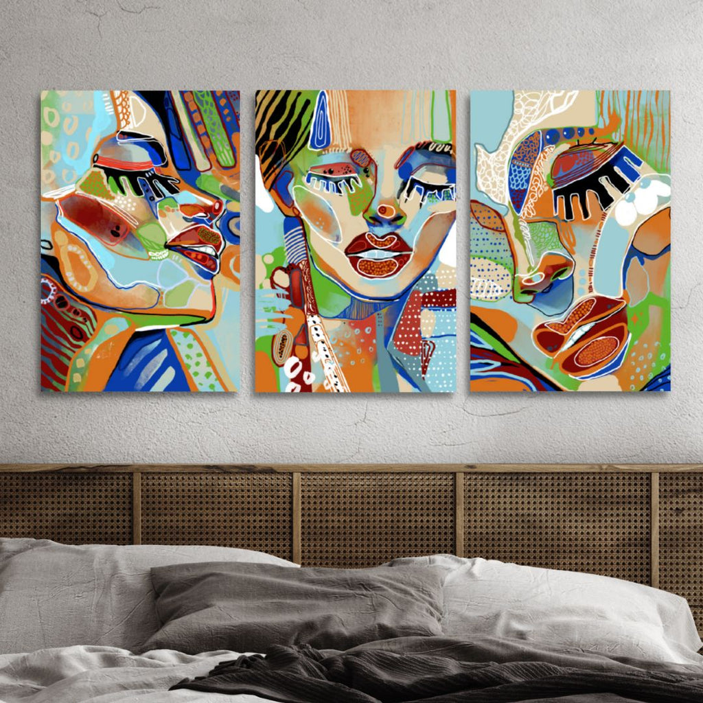 Contemporary Woman Face Portrait Art - Designity Art