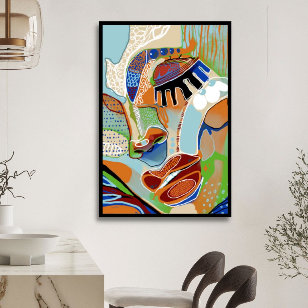 Contemporary Woman Face Portrait Art - Designity Art