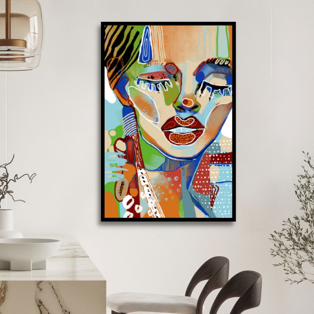 Contemporary Woman Face Portrait Art - Designity Art