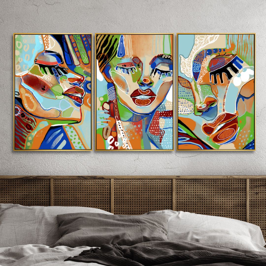 Contemporary Woman Face Portrait Art - Designity Art