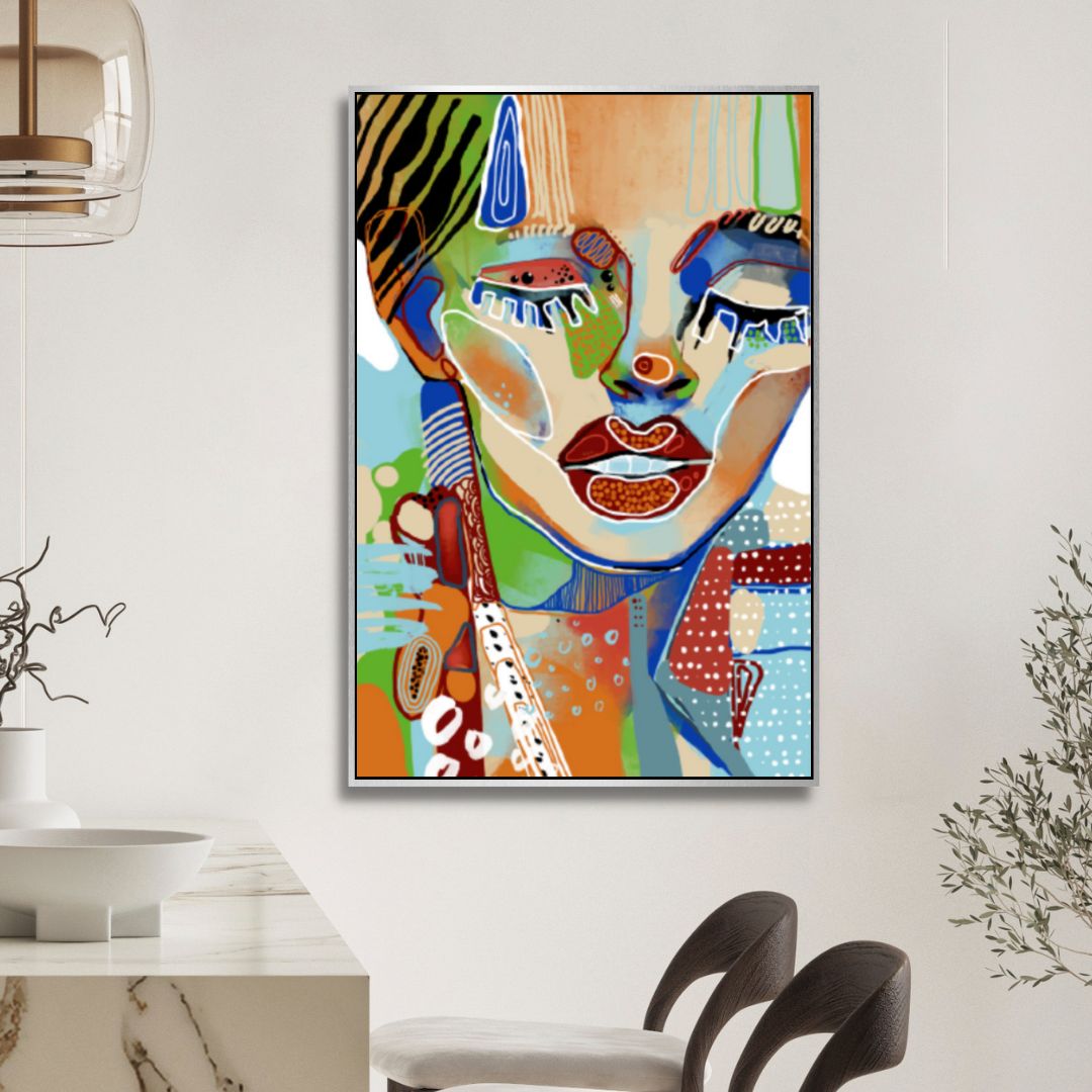 Contemporary Woman Face Portrait Art - Designity Art