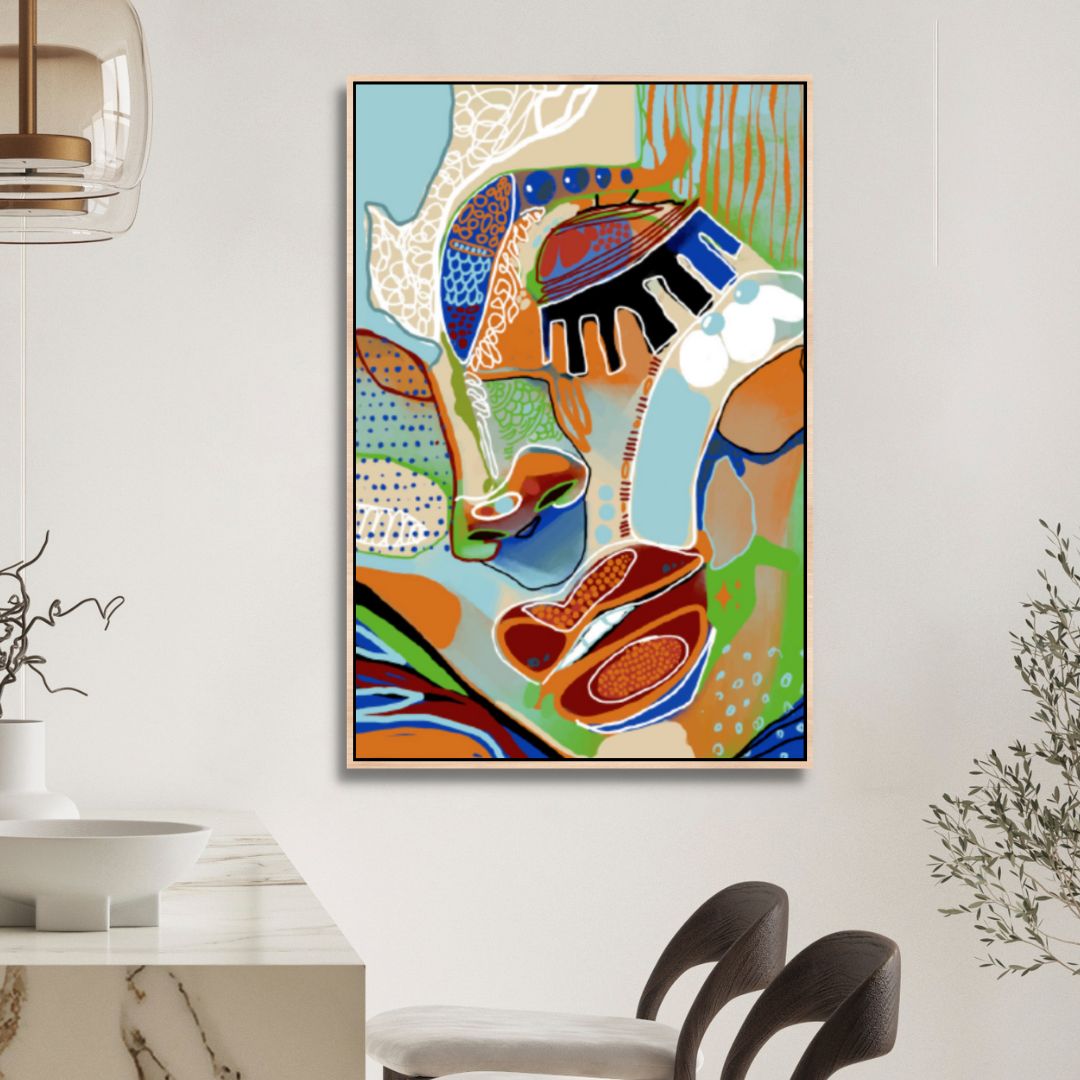 Contemporary Woman Face Portrait Art - Designity Art