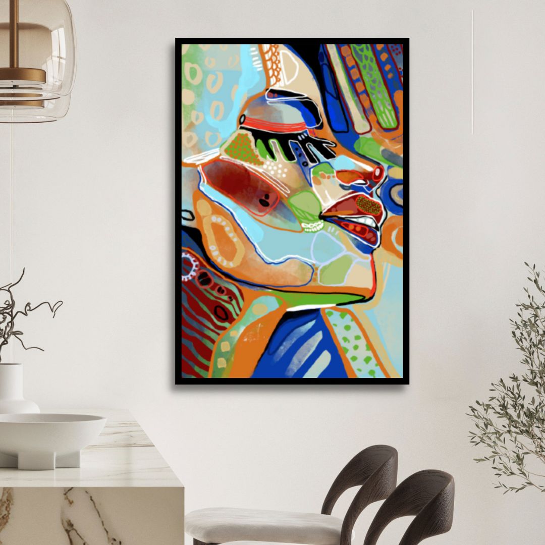 Contemporary Woman Face Portrait Art - Designity Art