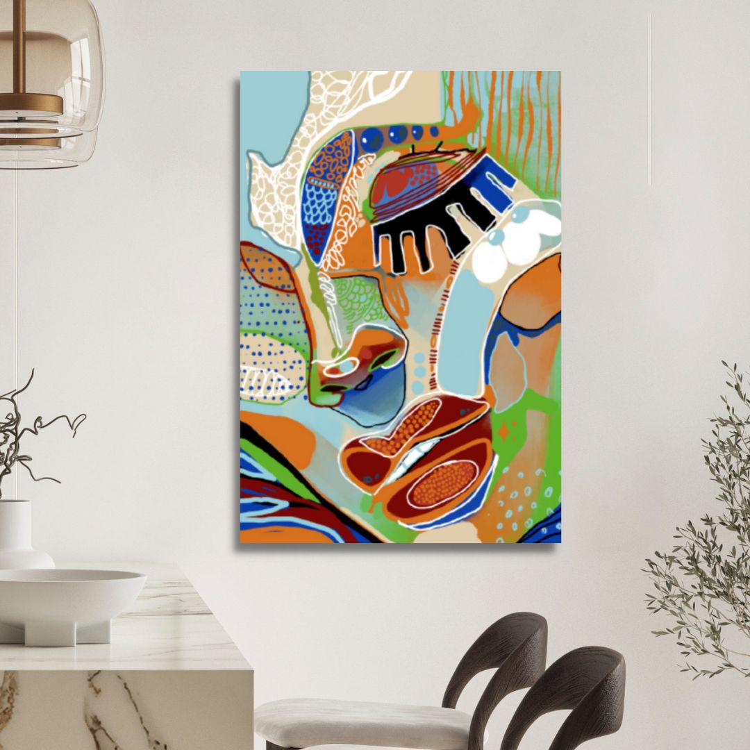 Contemporary Woman Face Portrait Art - Designity Art
