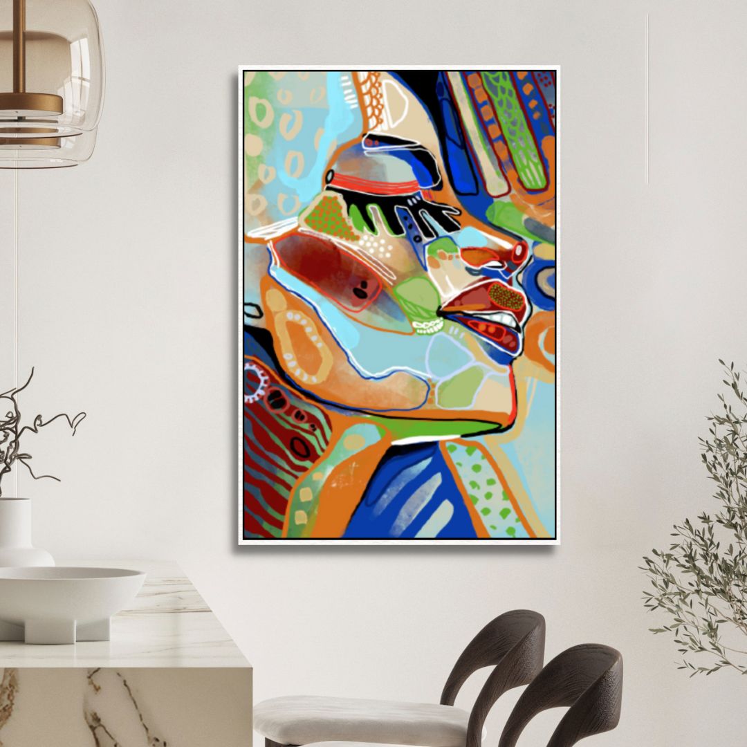 Contemporary Woman Face Portrait Art - Designity Art