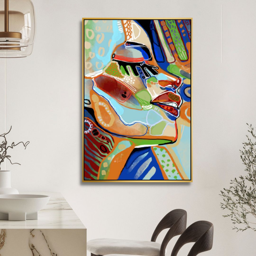 Contemporary Woman Face Portrait Art - Designity Art