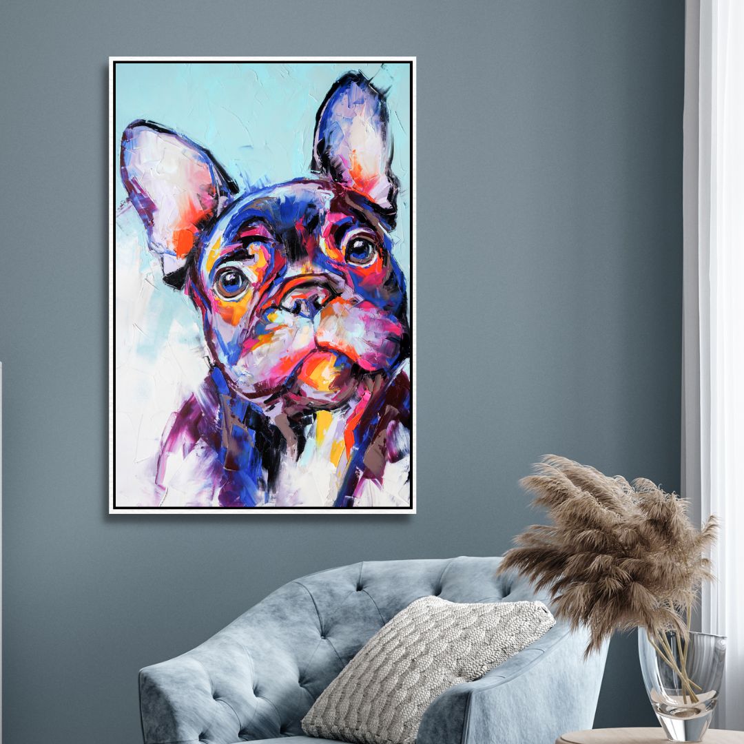 French Bulldog Portrait Abstract Art - Designity Art