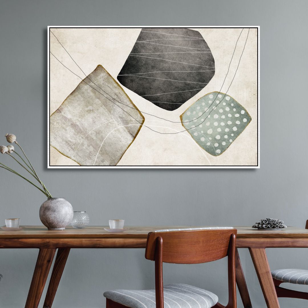 Geometric Stone Pattern Abstract Art - Designity Art
