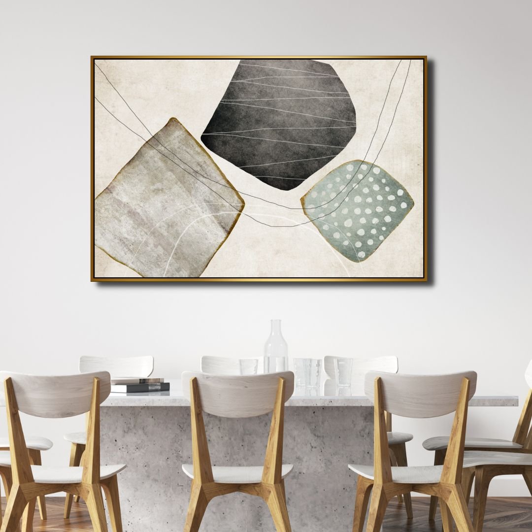 Geometric Stone Pattern Abstract Art - Designity Art
