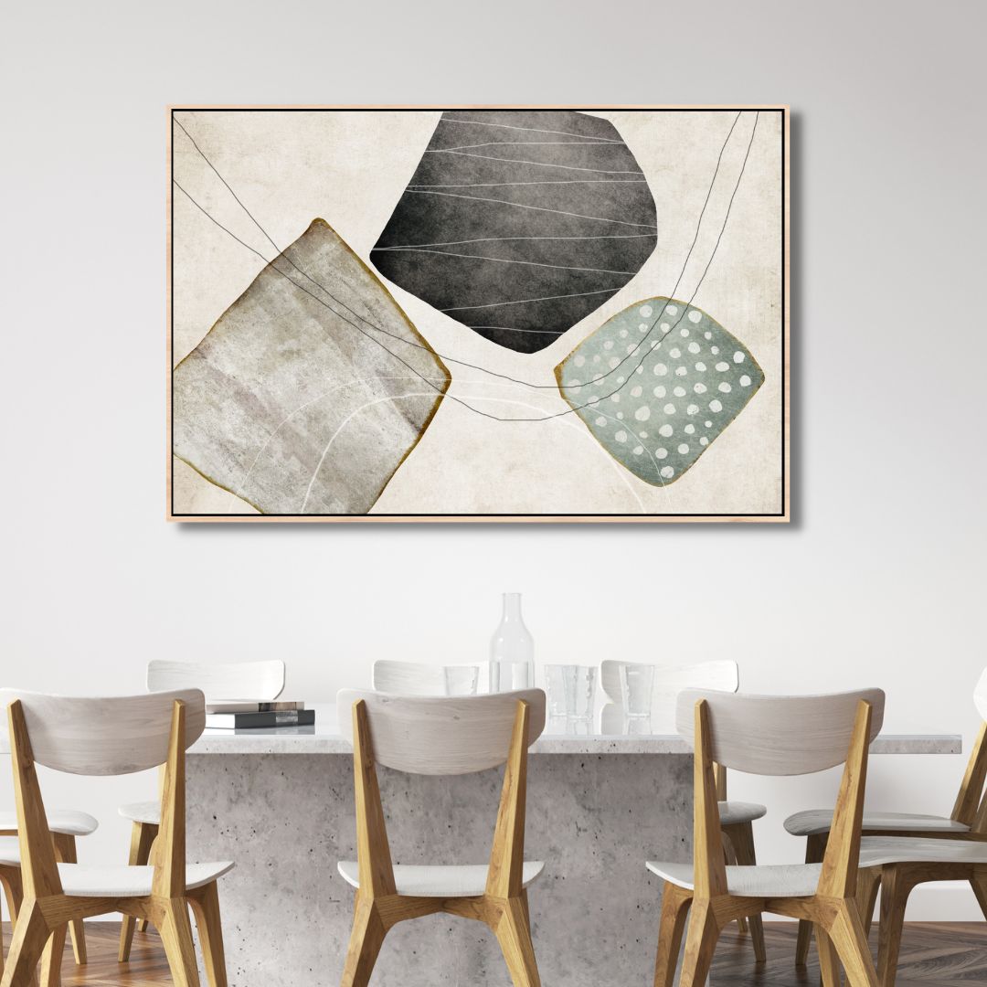 Geometric Stone Pattern Abstract Art - Designity Art