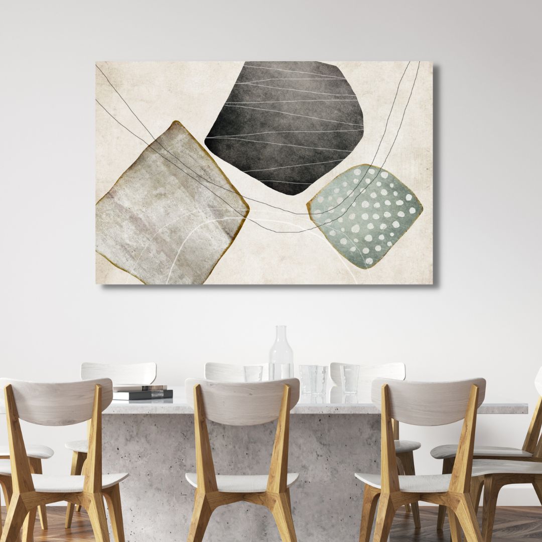 Geometric Stone Pattern Abstract Art - Designity Art