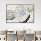 Gold, Gray and White Watercolor Abstract Art - Designity Art