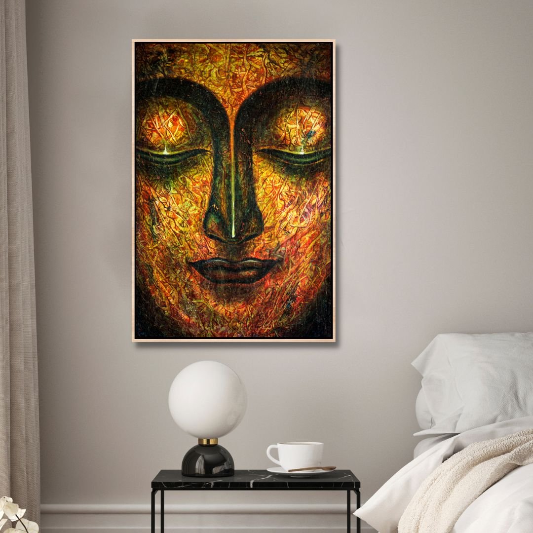 Meditating Buddha Canvas Art - Designity Art