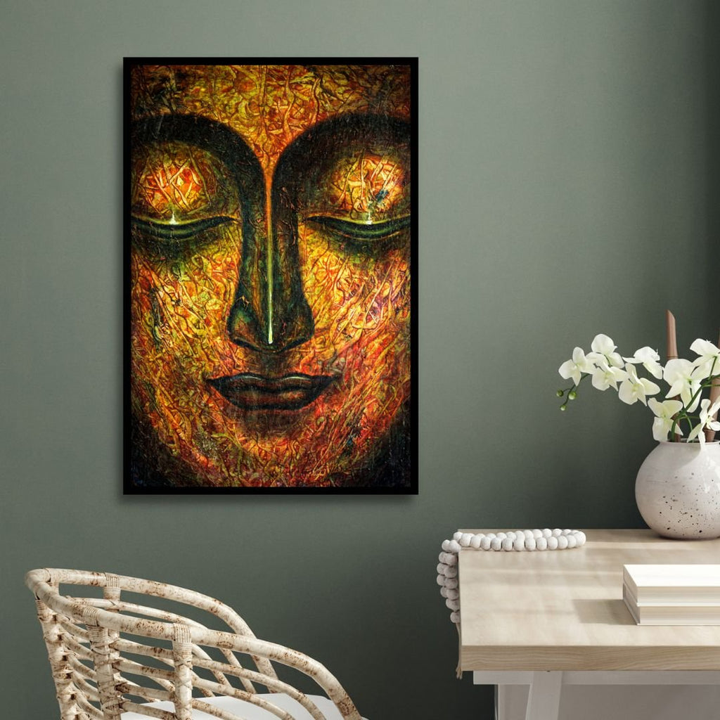 Meditating Buddha Canvas Art - Designity Art