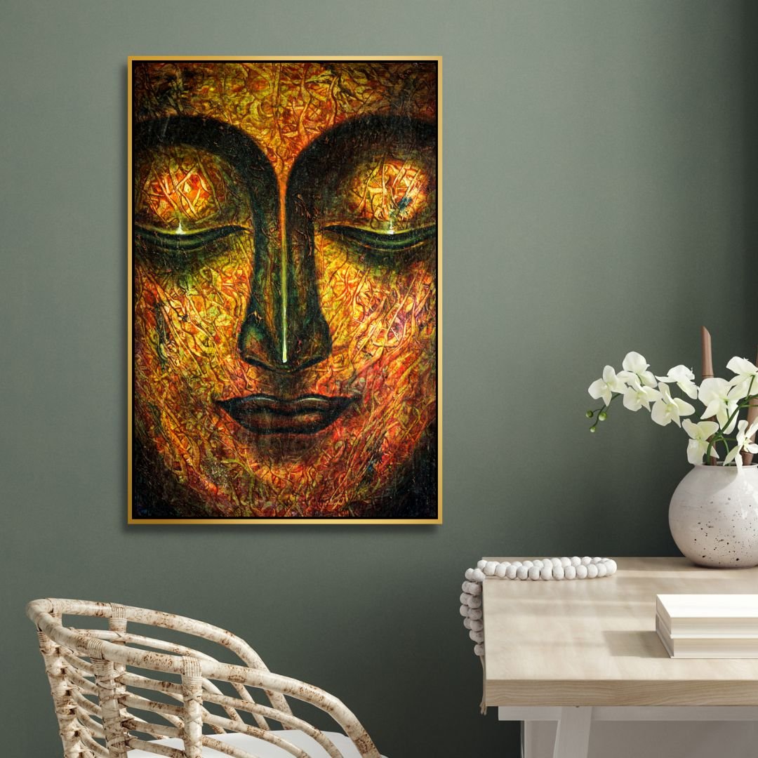 Meditating Buddha Canvas Art - Designity Art