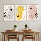 Minimalist One Line Face Abstract Art - Designity Art