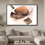 Minimalist Peach Fuzz Geometric Shapes Abstract Art - Designity Art