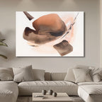 Minimalist Peach Fuzz Geometric Shapes Abstract Art - Designity Art
