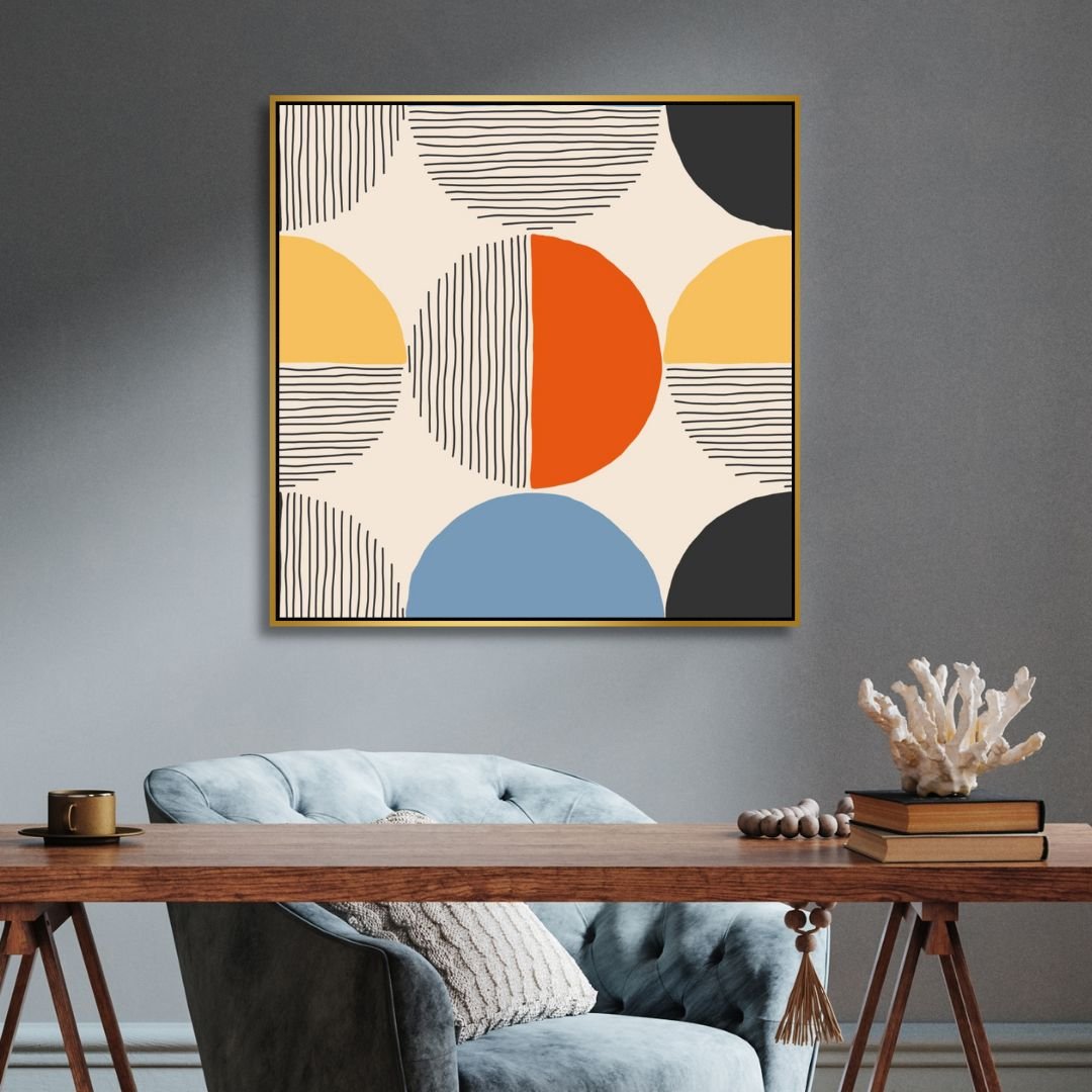 Minimalist Shapes and Lines Abstract Art - Designity Art