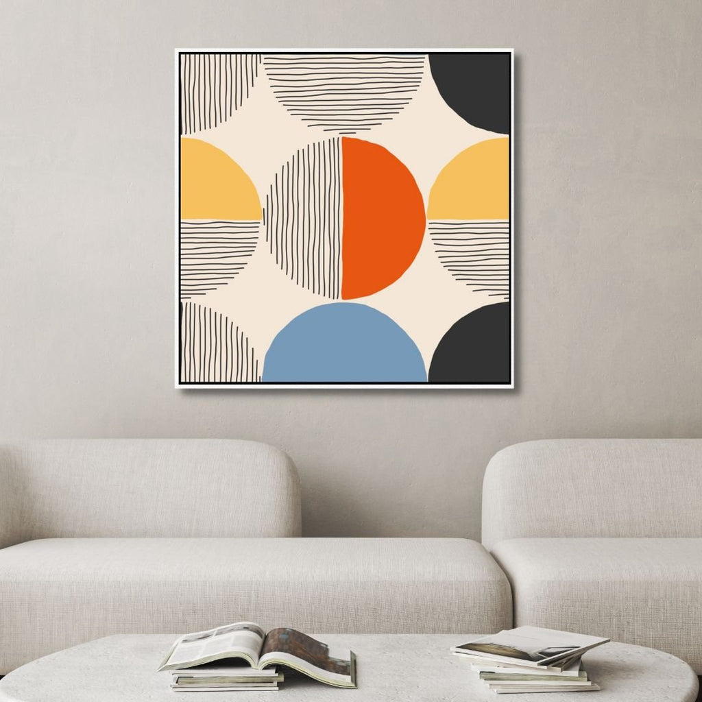 Minimalist Shapes and Lines Abstract Art - Designity Art