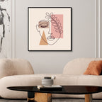 Minimalistic Woman Line Art - Designity Art